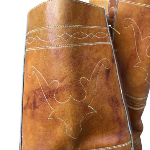 Vintage FRYE 8171 Campus Boots horse stitching black label 70s 7 - Picture 11 of 15